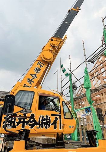 N様邸建て方工事のイメージ