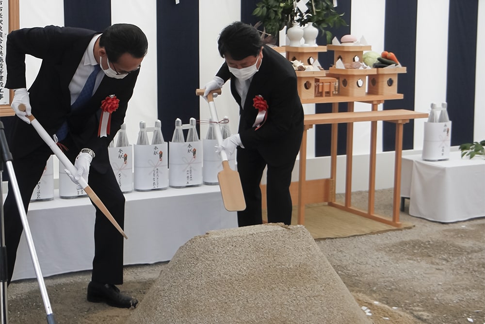 「布袋駅東複合公共施設整備事業」の起工式に参加しました！