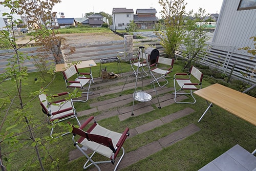 村久野モデルハウスお庭のセッティングのイメージ