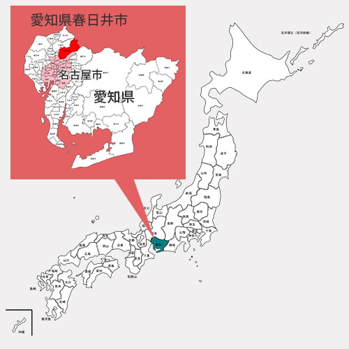 愛知県春日井市の地図