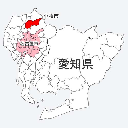 小牧市の地図