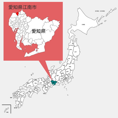 江南市の地図のイメージ