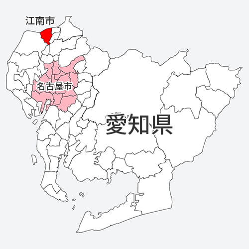 愛知県江南市の地図